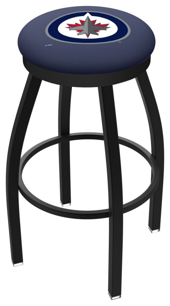 Holland L8B2B Winnipeg Jets 25" Swivel Counter Stool Black