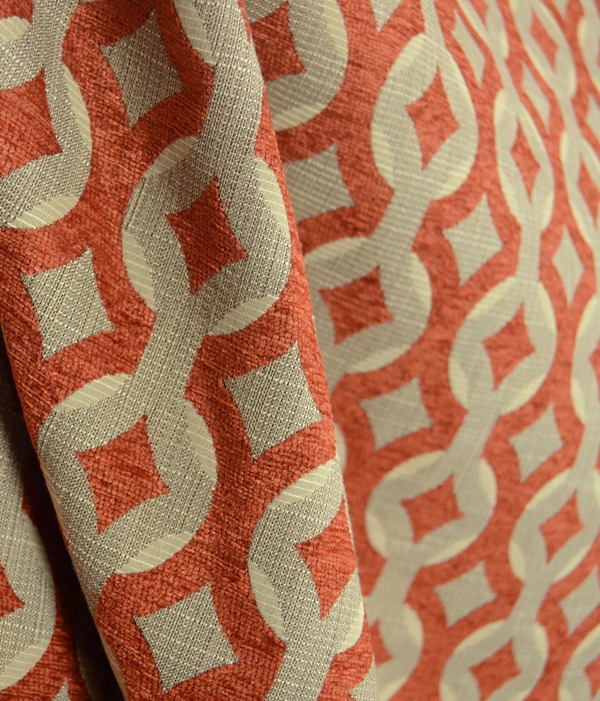 Talvin Poppy Chenille Trellis Upholstery Swavelle Fabric