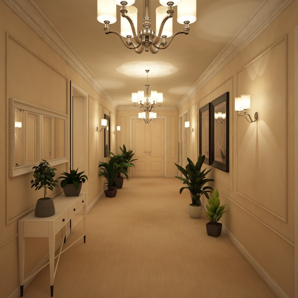 Светлый дом в неоклассическом стиле