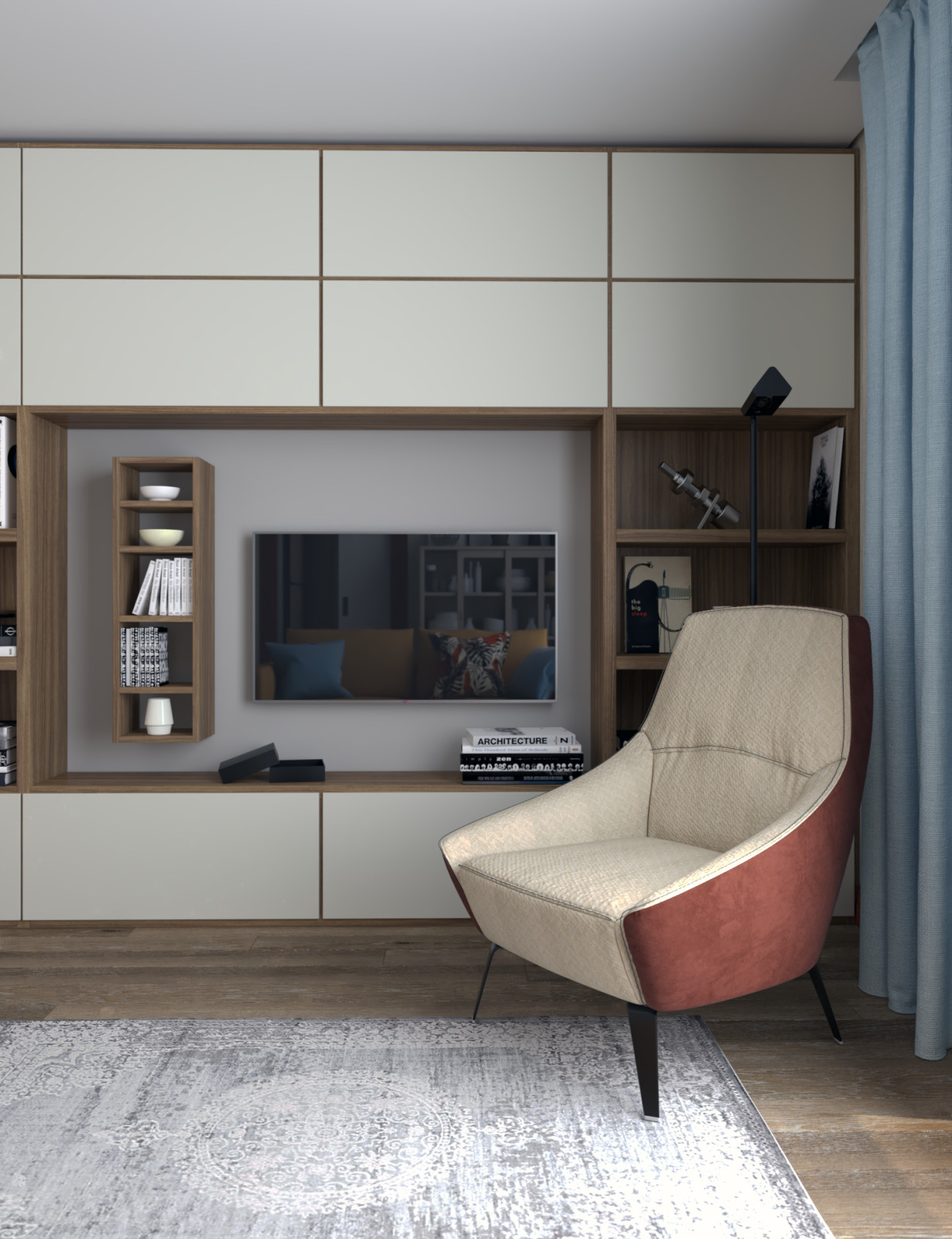 Яркая терракотовая линия