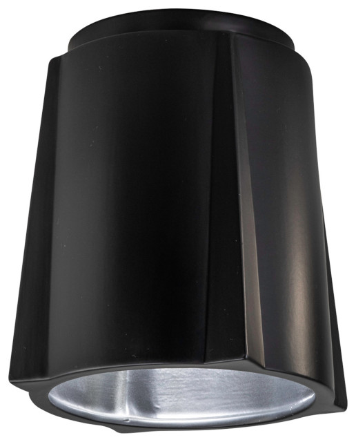 Radiance Outdoor Compass Flush-Mount, Carbon Matte Black, LED