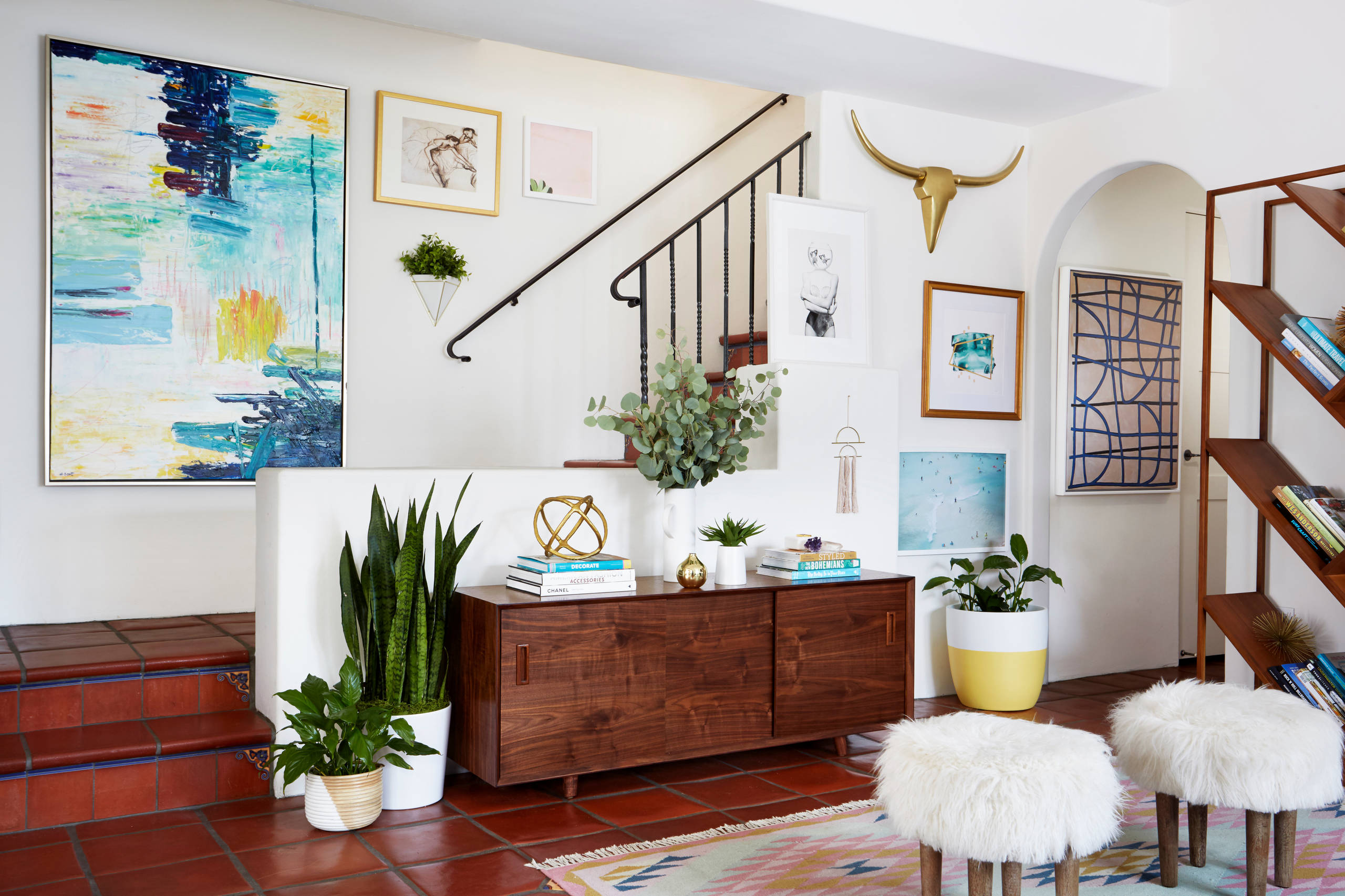 75 Terra-Cotta Tile Living Room Ideas You'll Love - December, 2025 | Houzz, image size:2560x1706