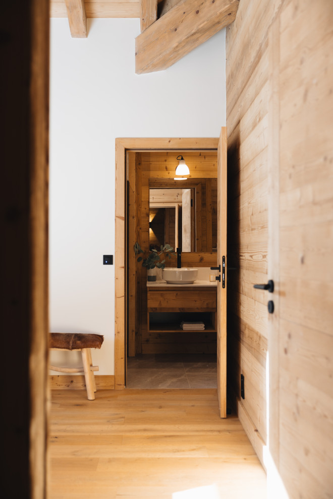 Idée de décoration pour une maison chalet.