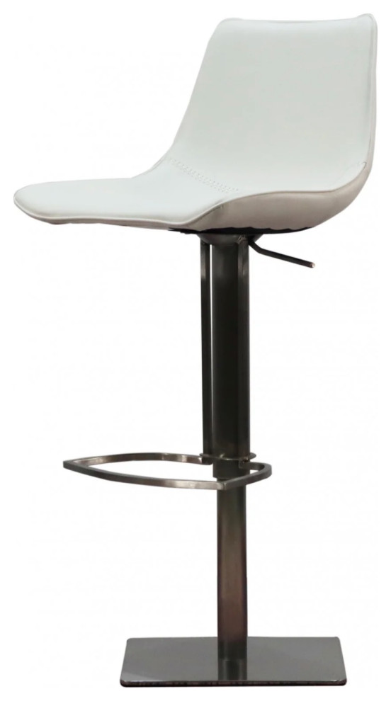 Timothy Modern White Bar Stool SET/2 Contemporary Bar Stools And