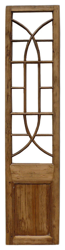 Chinese Antique Solid Elm Wood Screen Wall Deco Panel
