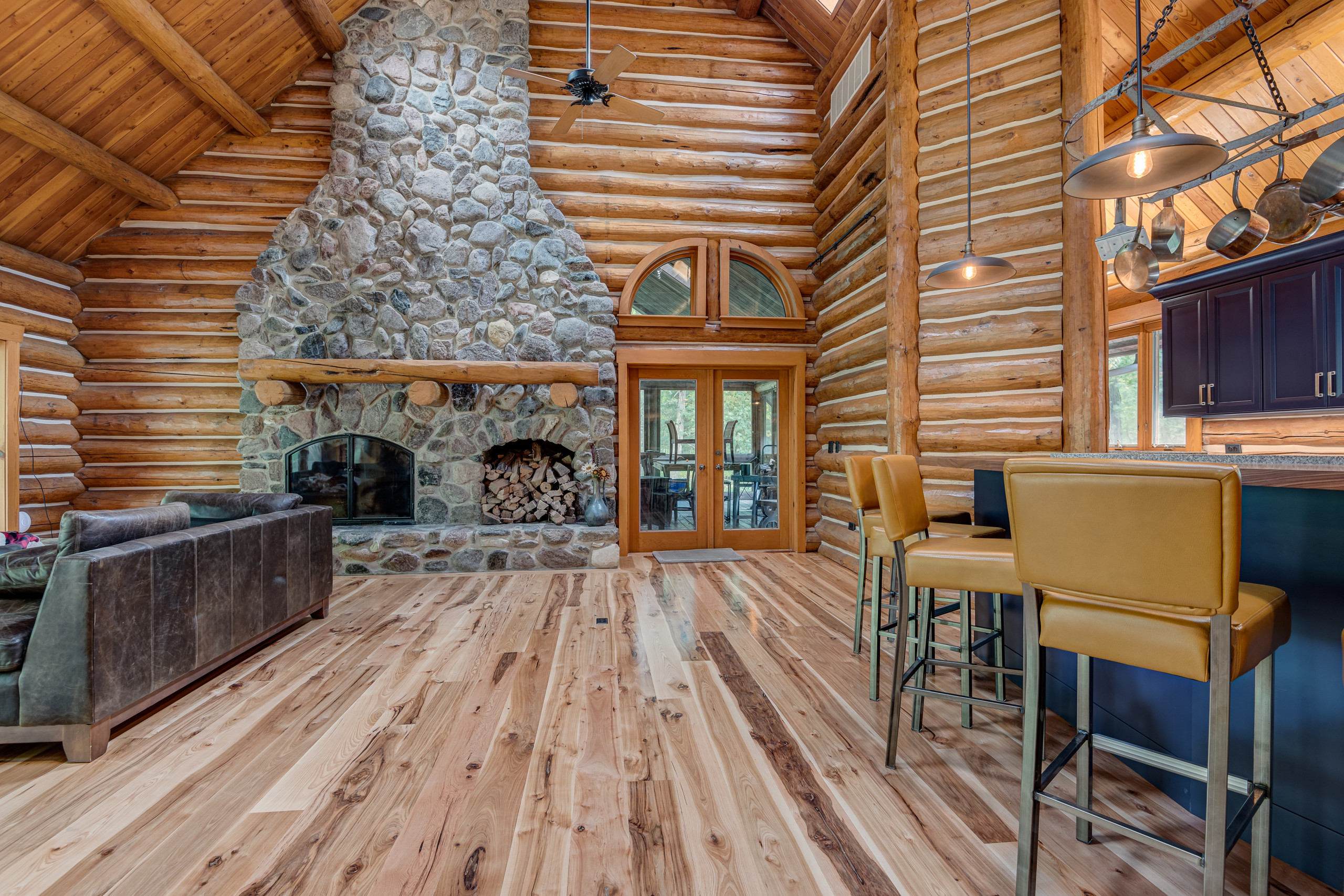 Modern Log Cabin Kitchen