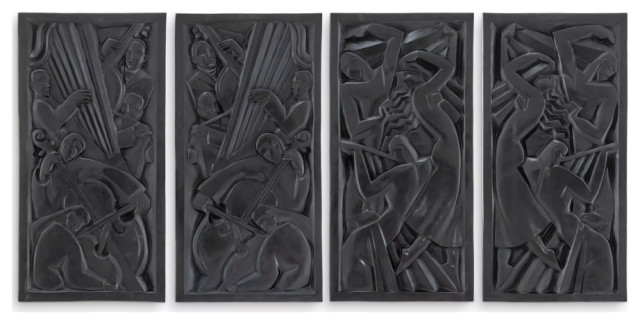 Carved Bronze Wall Objects (4) | Eichholtz Senza Tempo