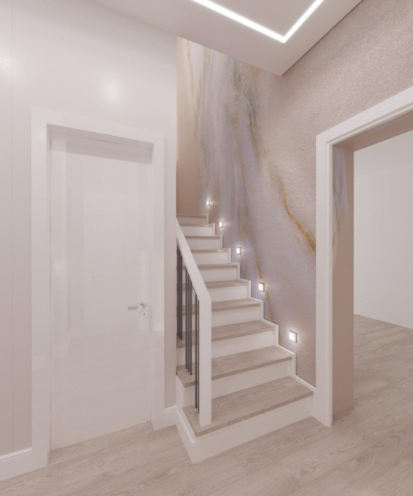 Дом 140кв.м. для взрослой пары в современном стиле с элеменами хай-тек