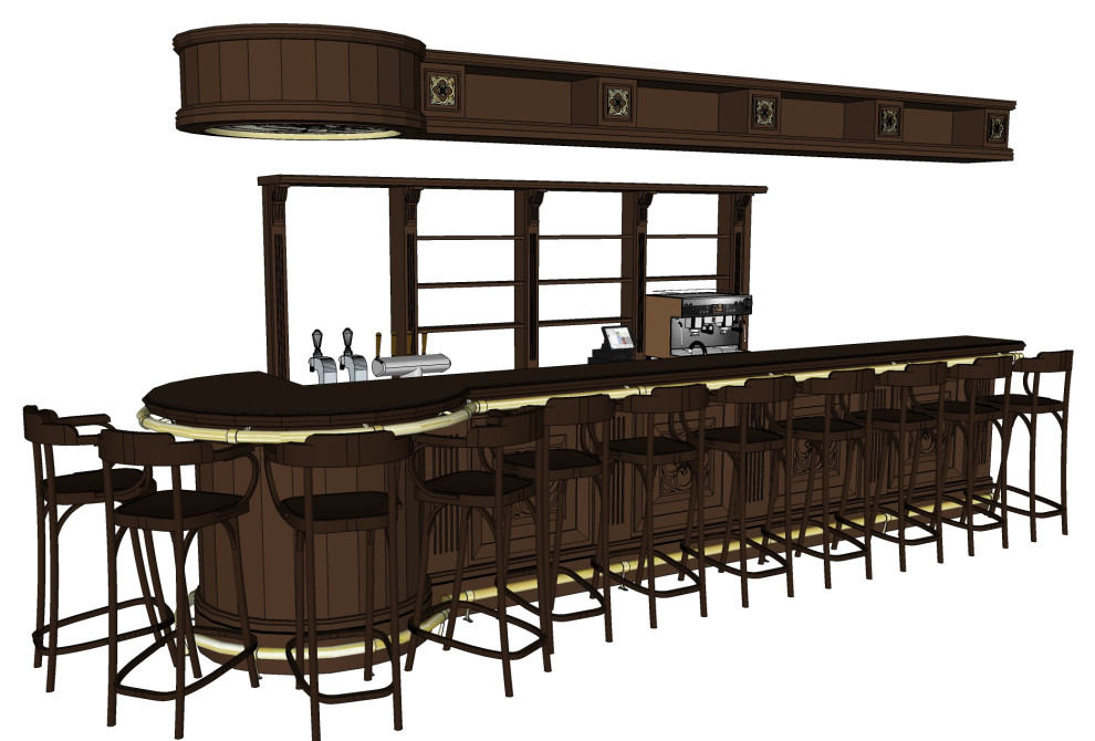 Проект реконструкции барной стойки. Паб "Shannon"