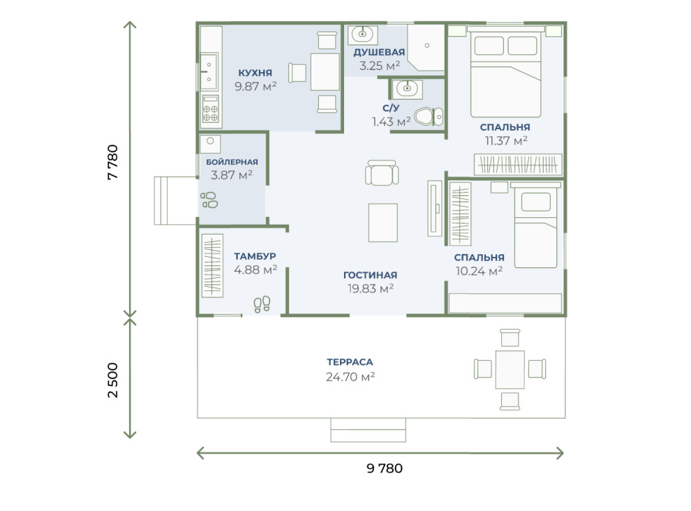 Дом из бетонных блоков
