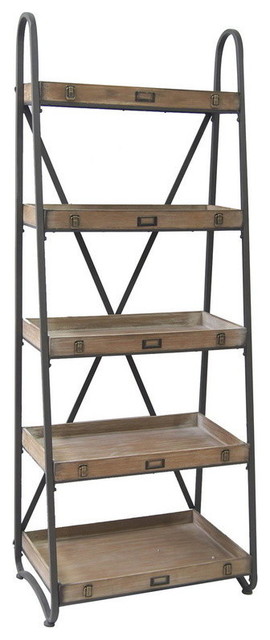 Crestview Cvfzr867 Voyager Metal And Wood Tiered Etagere Crestview Cvfzr867 Voyager Metal And Wood Tiered Etagere