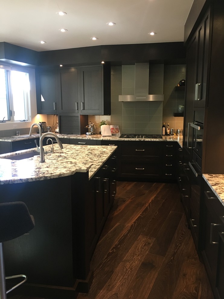 Large transitional kitchen photo in Denver