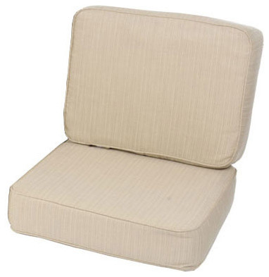 Saranac Teak Weather-Resistant Lounge Chair Cushion Set Made with Sunbrella Fabr