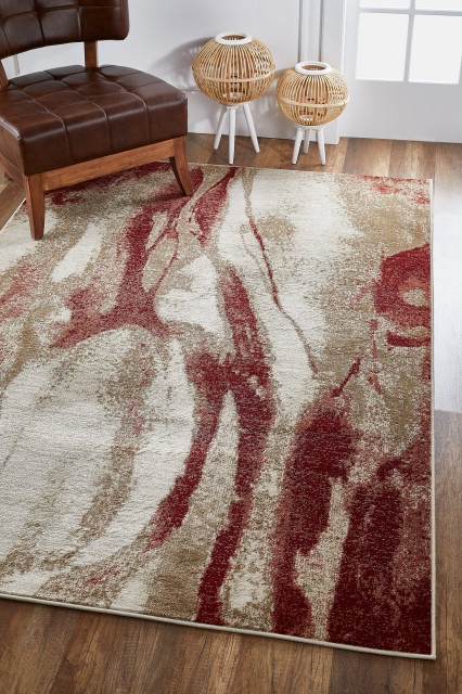 Waterloo Area Rug Avalon Wonder Watercolor Area Rug, 7'10 X 9'10 - Contemporary - Area ...