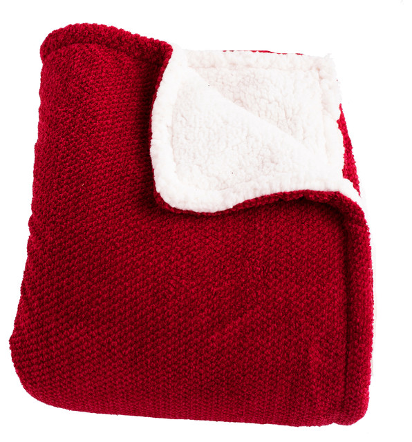 Shelley Throw Blanket, Red