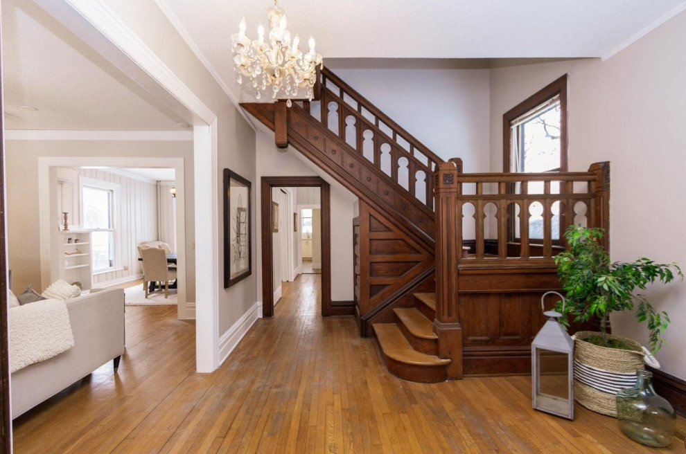Updated Home from the Early-mid 1900s - Midcentury - Staircase ...