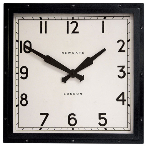 Newgate Quad Clock Black Contemporary Wall Clocks By Red Newgate Quad Clock Black