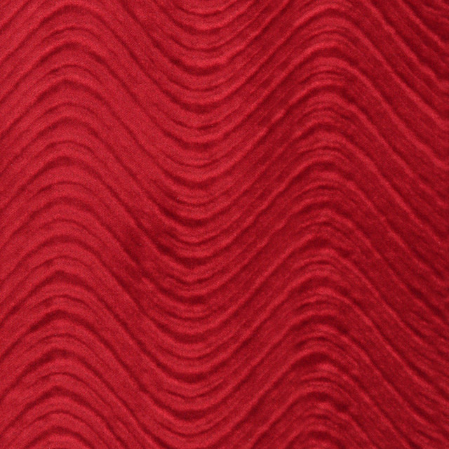 Burgundy Soft Velvet Wavy Swirl Upholstery Velvet By The Yard, By The