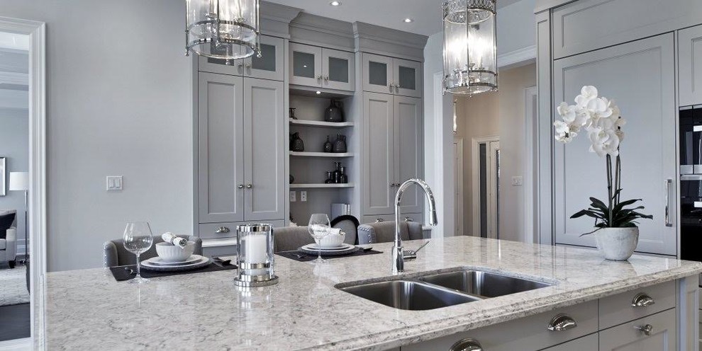 Inspiration for a transitional kitchen remodel in Miami