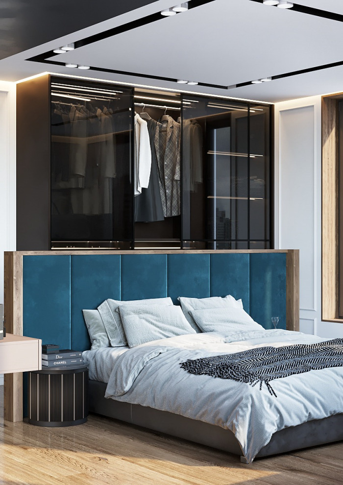 Спальня с видовыми окнами.