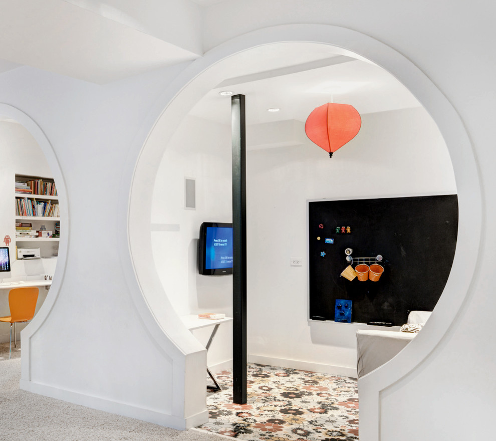 This is an example of a modern kids' playroom in Chicago.