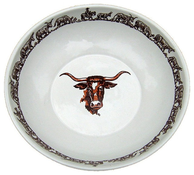 Longhorn China Serving Bowl Rustic Serving And Salad Bowls by