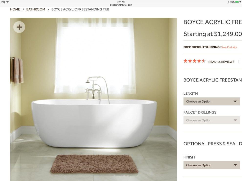 Solid surface vs. acrylic tub? Help!