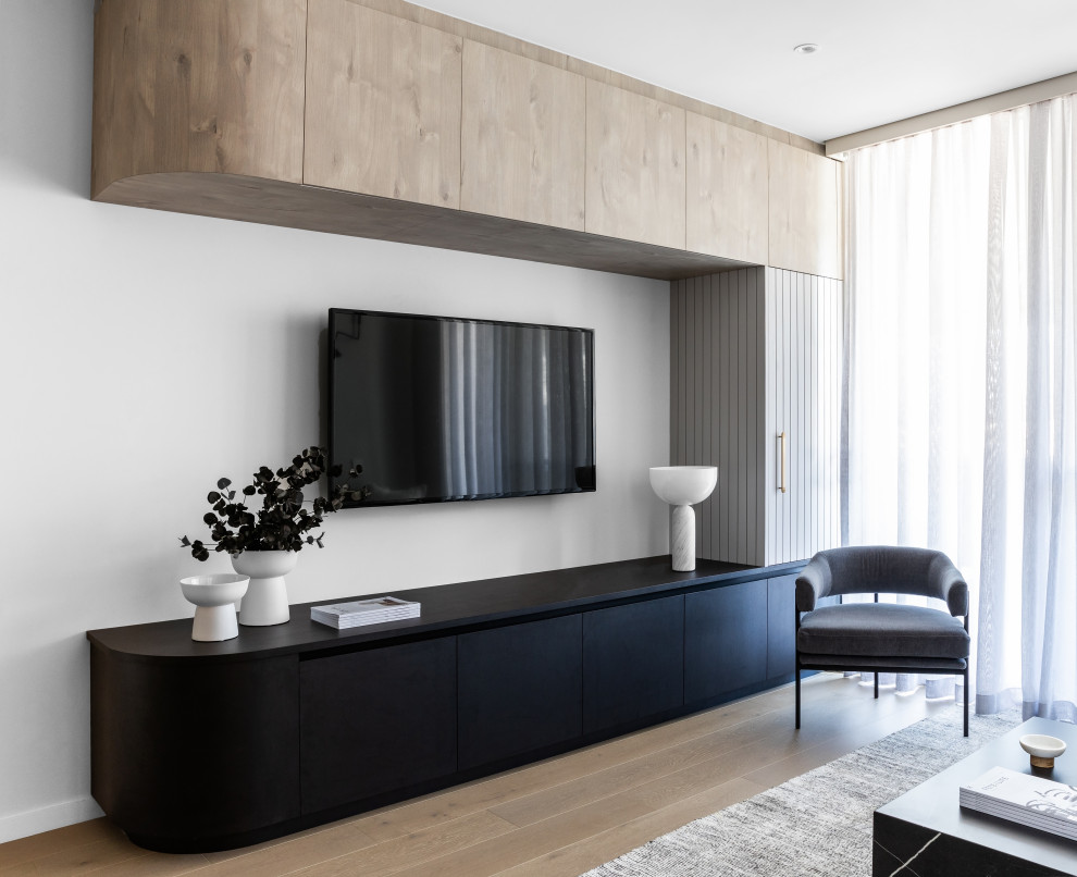 Design ideas for a scandinavian living room in Gold Coast - Tweed.