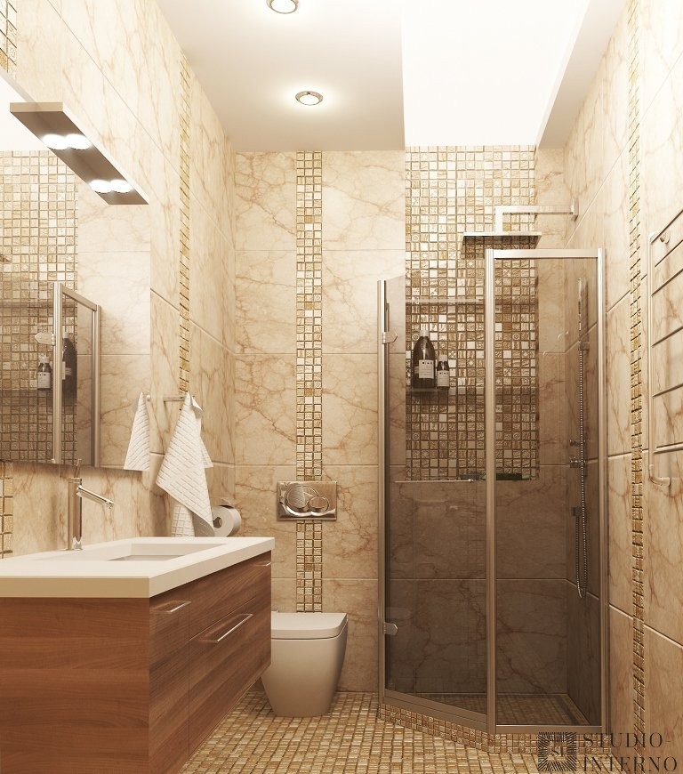 Интерьер квартиры выполнен в современном стиле .