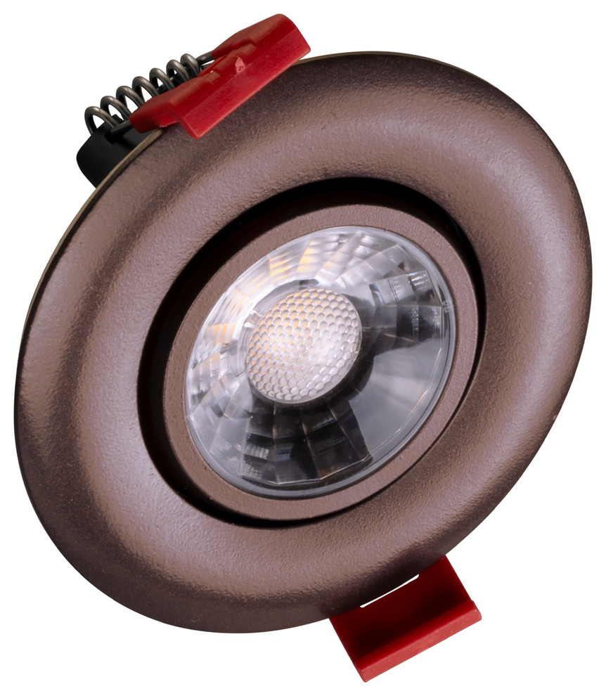 3" LED Gimbal Recessed Downlight, Oil-Rubbed Bronze, 3000k