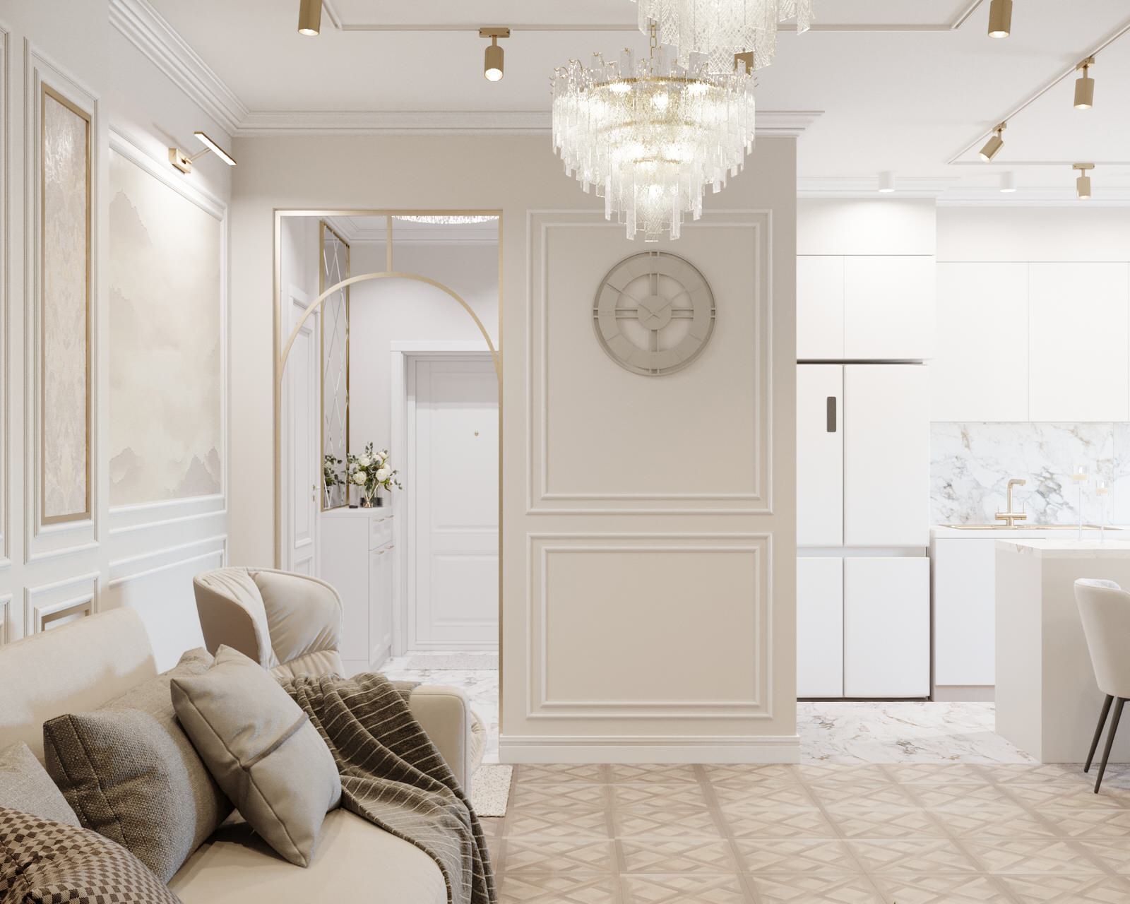 5. Calm classic. Кухня-гостиная