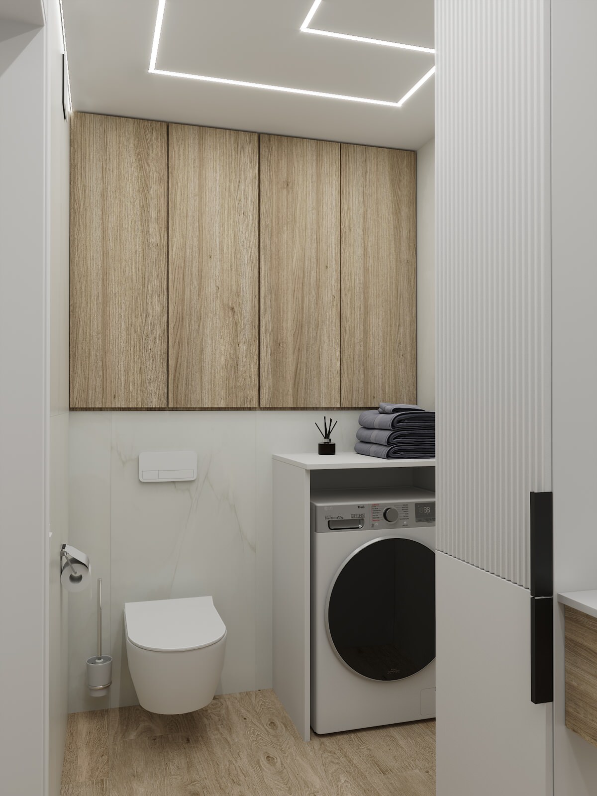 Визуализация дизайн-проекта квартиры 95 м кв, для пары с ребенком