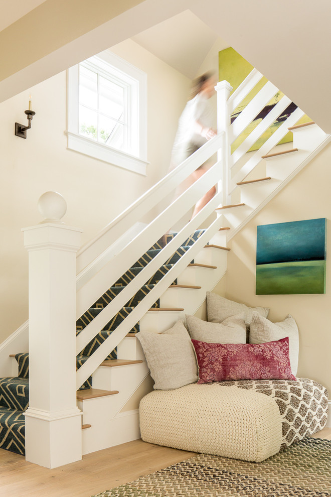 Photo of a contemporary staircase in Portland Maine.