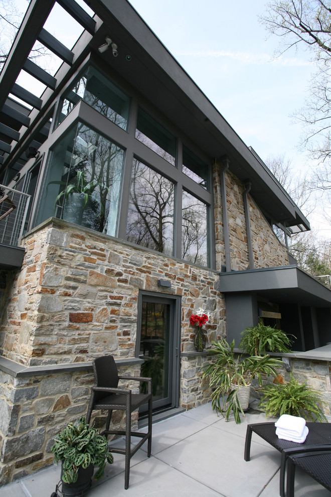 Frank Lloyd Wright Inspired Home in Pikesville, MD - Contemporary