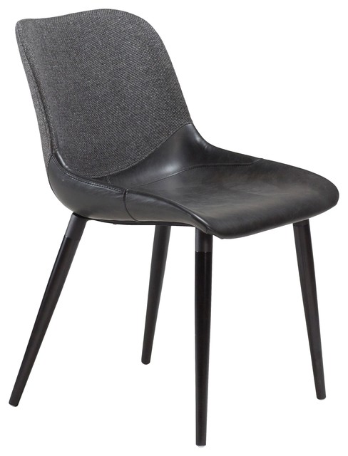 Dan-Form Combino Upholstered Chair, Gray and Black