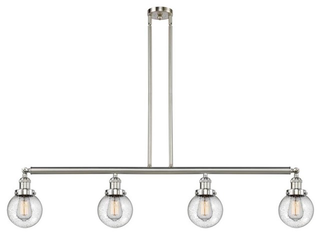 4-Light 50.625" Island Light Brushed Satin Nickel -  Bulbs Included