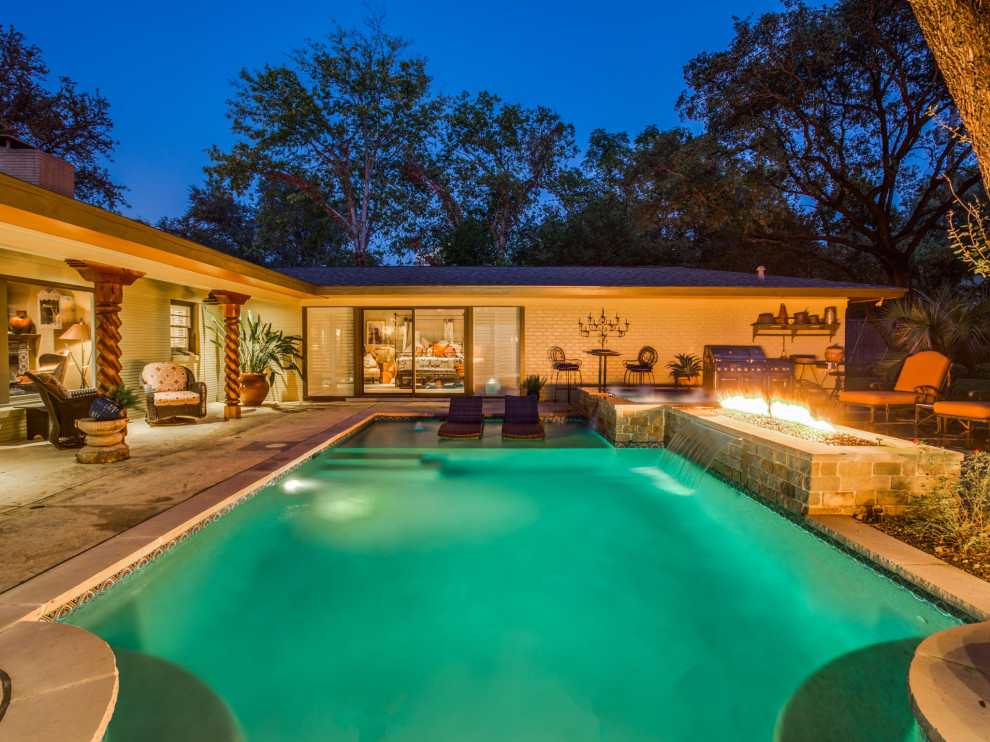 Pool - small transitional pool idea in Dallas
