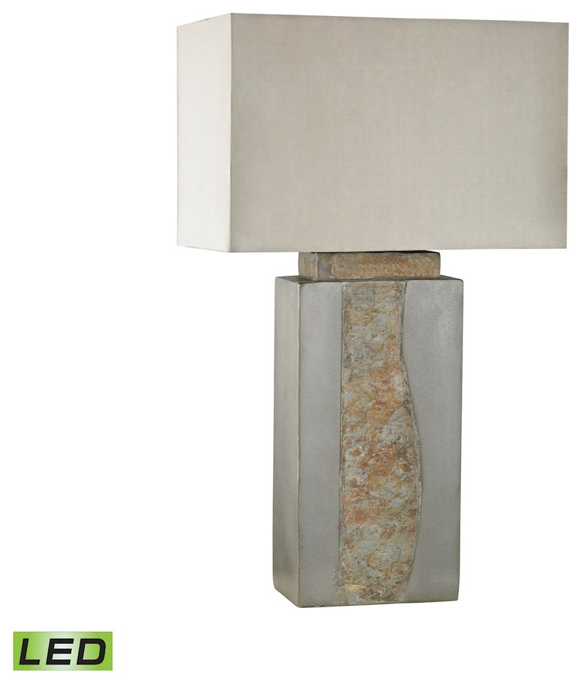 Musee 1 Light Outdoor Lamp in Grey Natural Slate