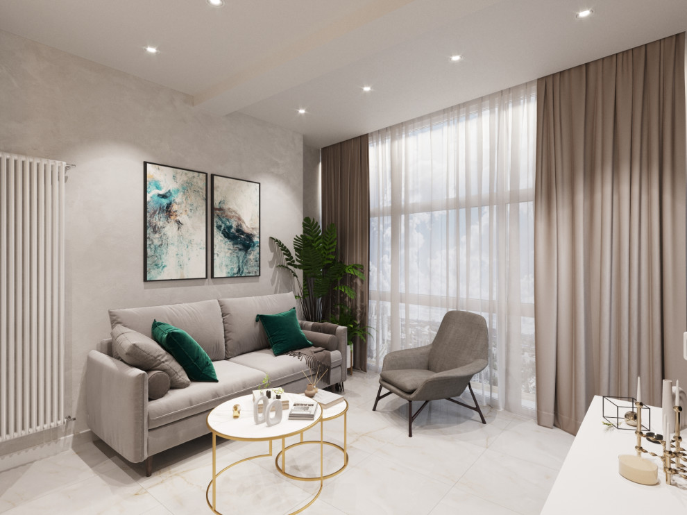 Современный дизайн интерьера гостиной