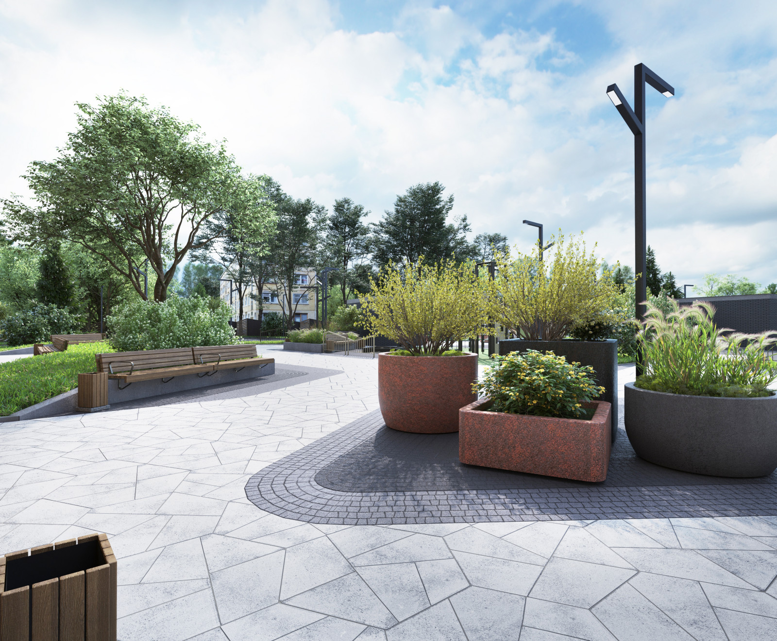 Благоустройство ЖК "НОРМАНДИЯ НЕМАН", СК "СТРИЖИ", Новосибирск