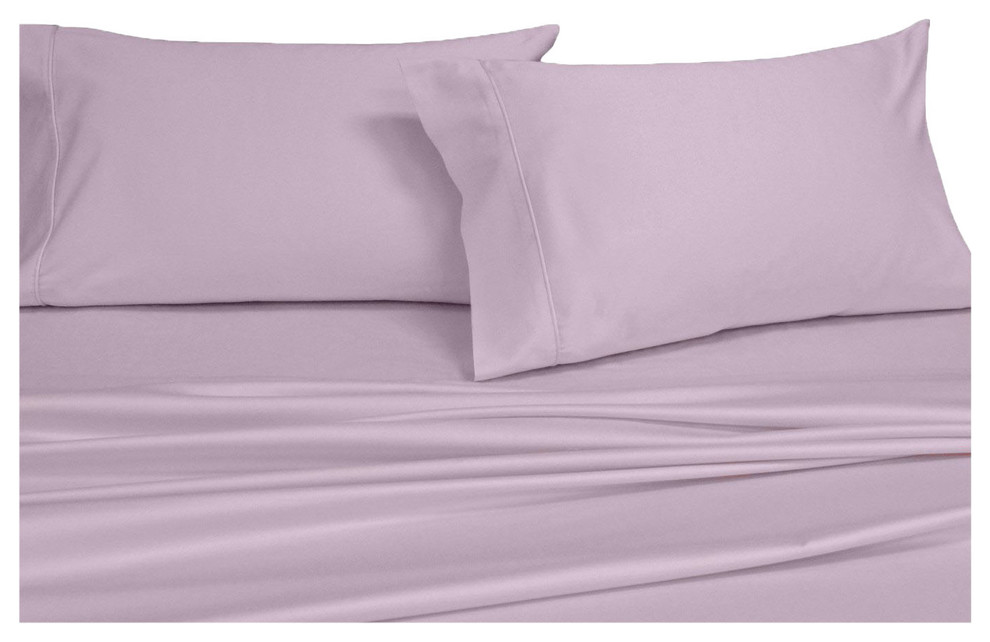 Solid 100 Cotton Waterbed Sheet Set, 300 TC, Single Contemporary
