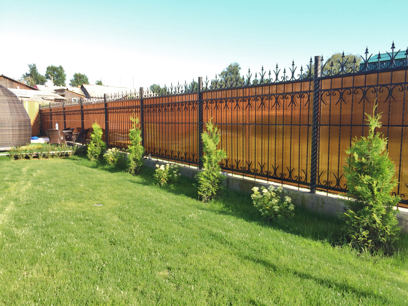 Посев газона и немного посадок