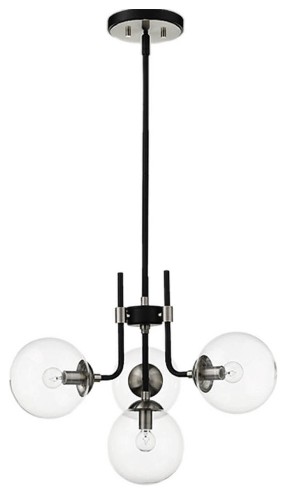 Warehouse of Tiffany's XL4366-4 22", 4 Light, Matte Black and Brushed Nickel