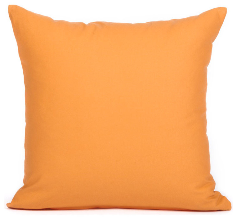 Solid Tangerine Orange Accent, Throw Pillow Cover ...