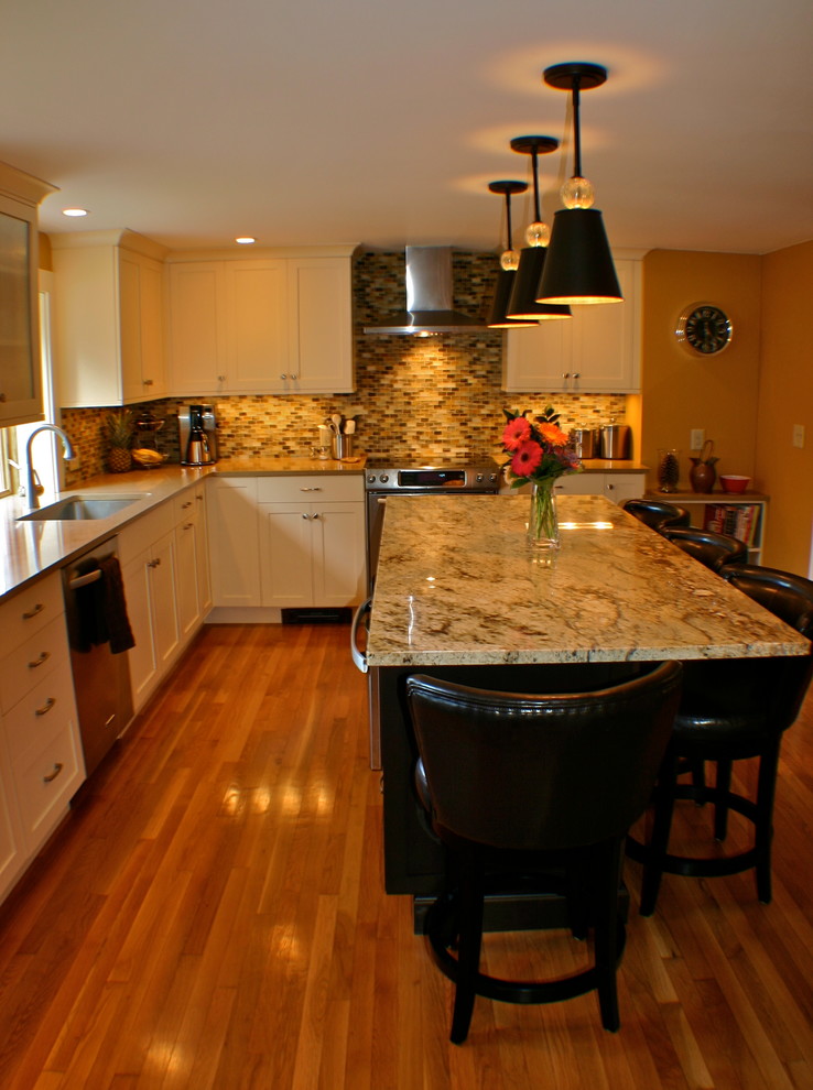 Inspiration for a transitional kitchen remodel in Boston