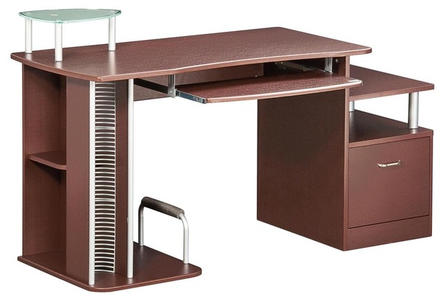 Techni Mobili Multifunction Computer Desk Chocolate 30 X60 X24