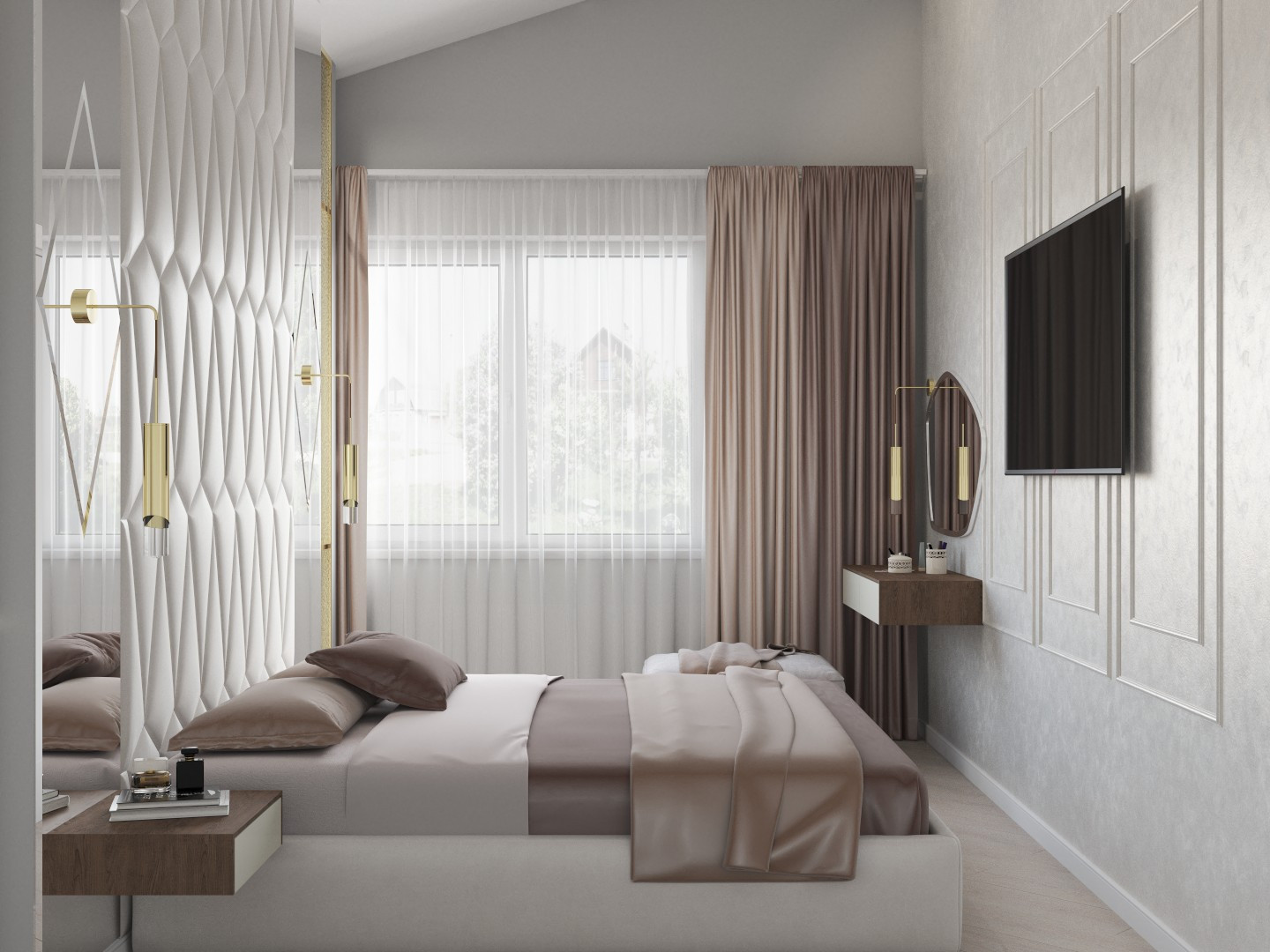 Спальня с входом в гардероб