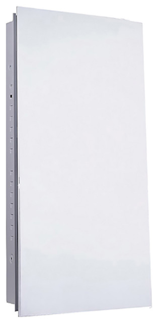 Euroline Medicine Cabinet, 16"x36", Polished Edge, Flush Mounted