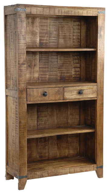 Bengal Manor Mango Wood Bookcase - Rustic - Bookcases - by ...