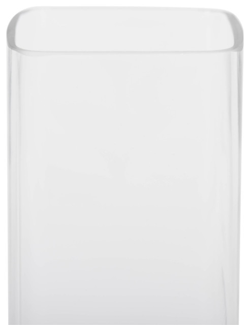 9.6" Clear Square Glass Container